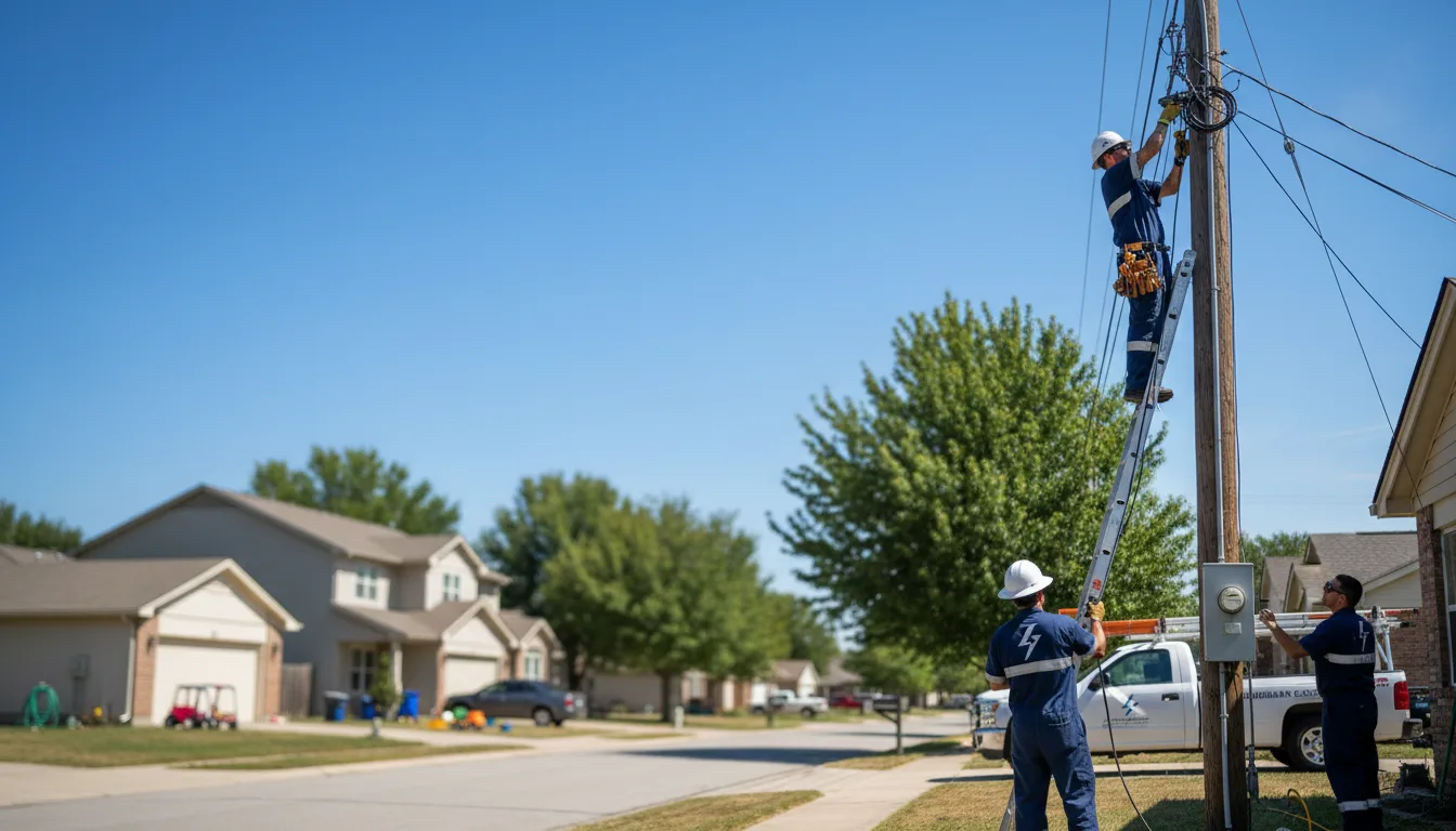 Residential electrician providing installation services in Pottsville, AR